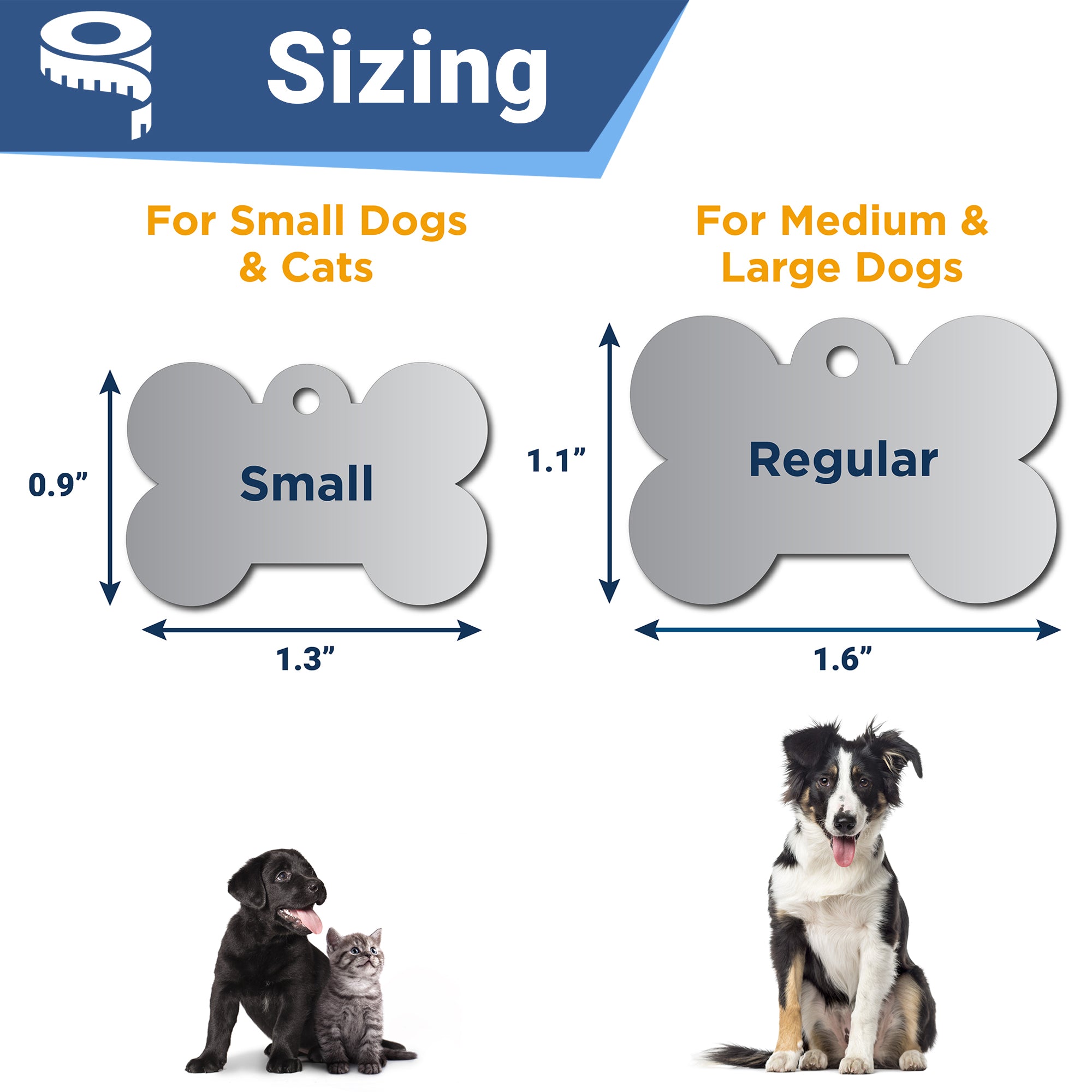 gotags-bone-dog-id-tag-with-enamel-paw-print-personalized-double-sided-engraving image 7