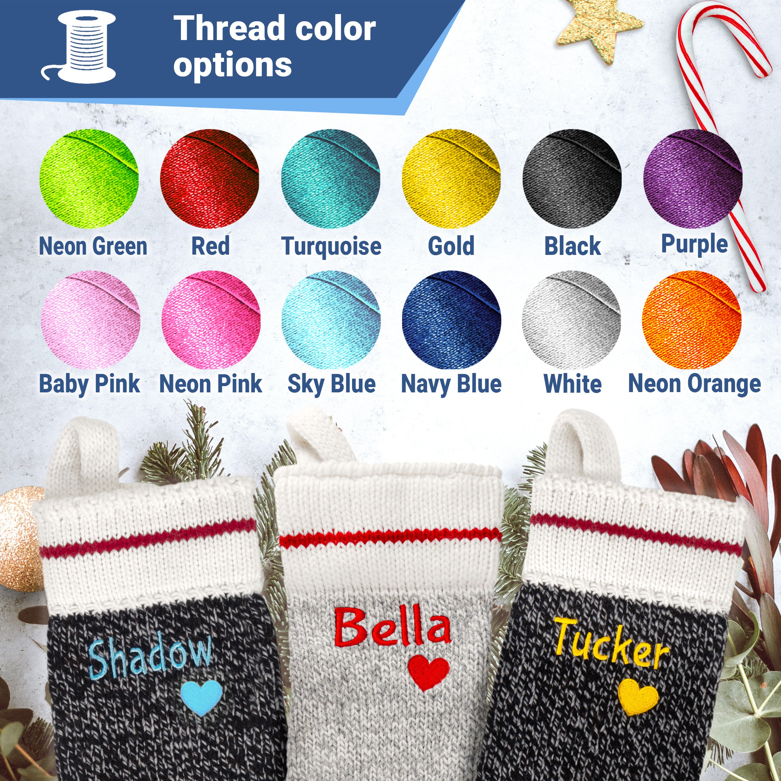 gotags-personalized-hand-knit-christmas-stocking-embroidered-name-paw-heart-100- image 6