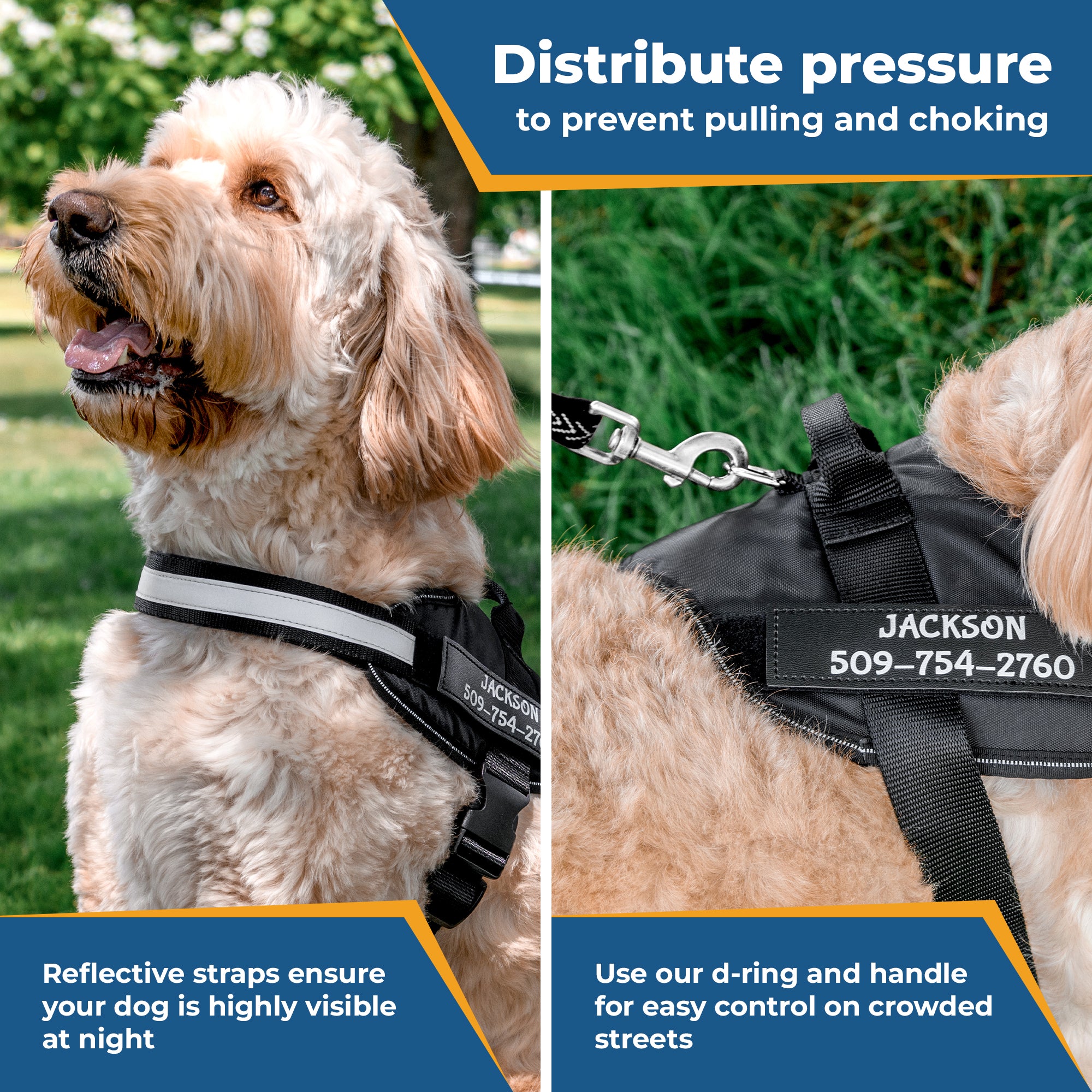 gotags-personalized-reflective-dog-harness-with-custom-embroidery image 2