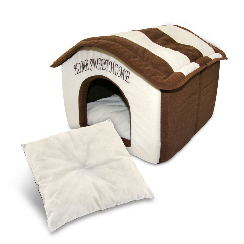 voyager-plush-indoor-pet-house-cozy-hideaway-bed-for-cats-dogs-kittens-puppies image 2