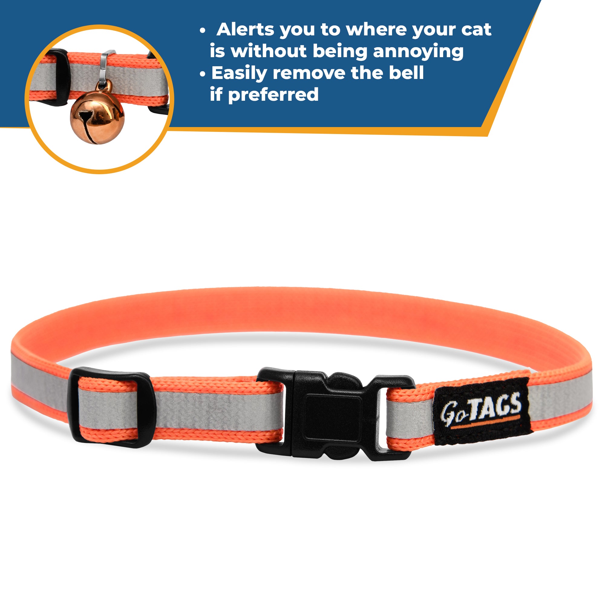 gotags-personalized-engraved-reflective-cat-collar-with-breakaway-buckle image 5