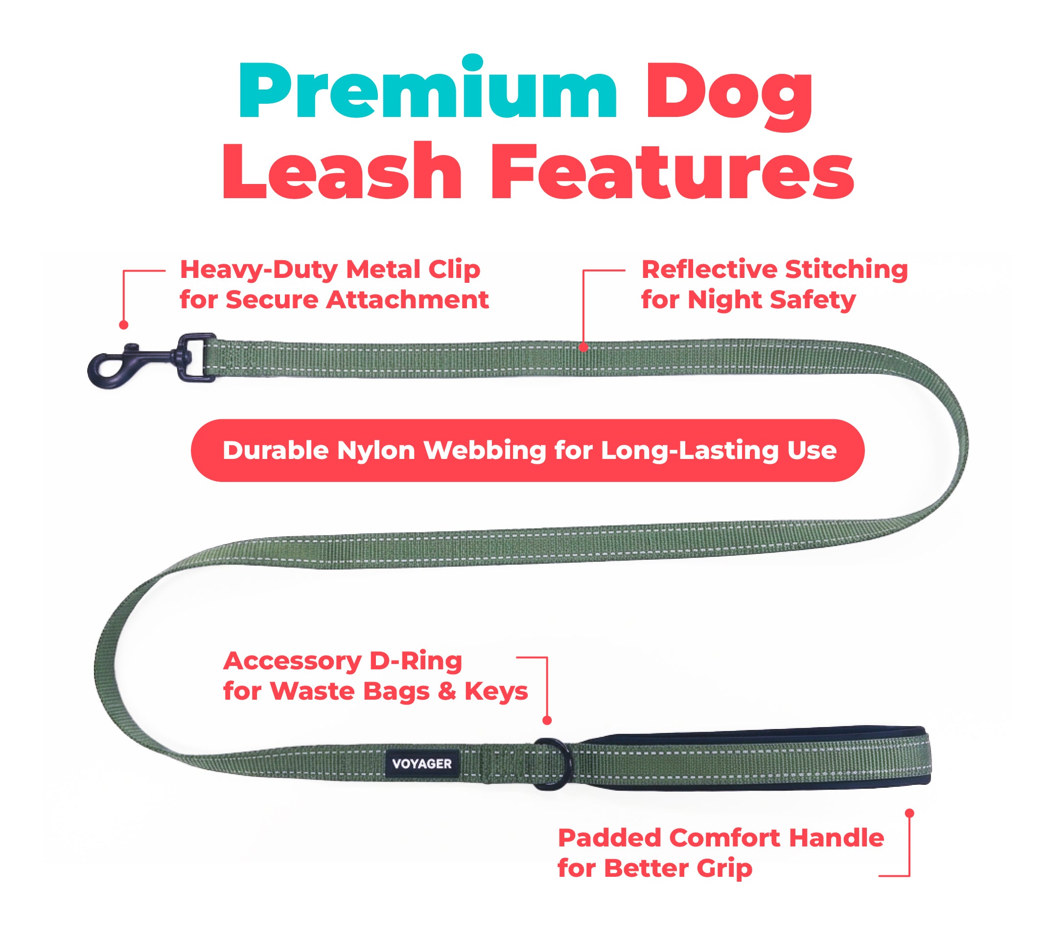 voyager-reflective-dog-leash-for-safer-night-walks image 2