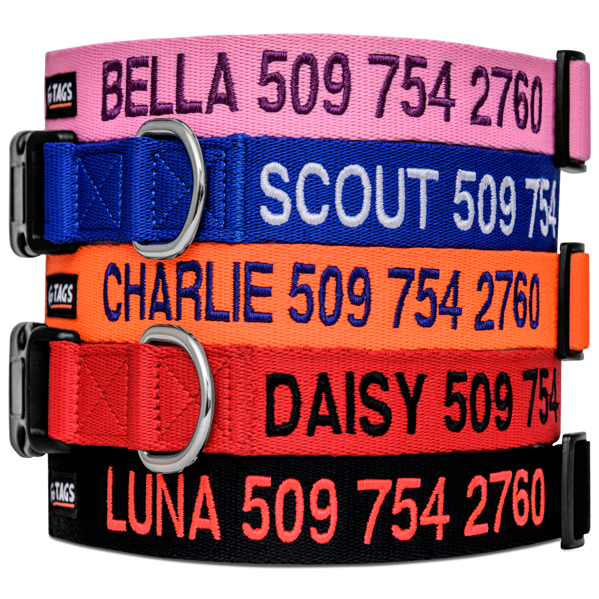 gotags-embroidered-personalized-dog-collar-with-quick-release-buckle image 1