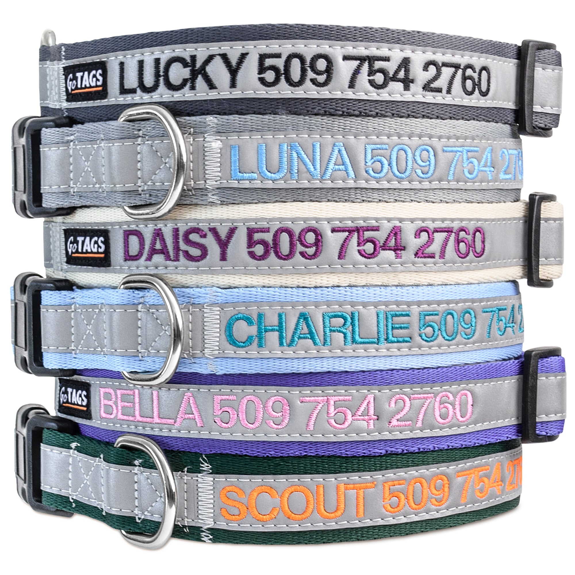 gotags-personalized-reflective-dog-collar-with-quick-release-buckle-embroidered image 8