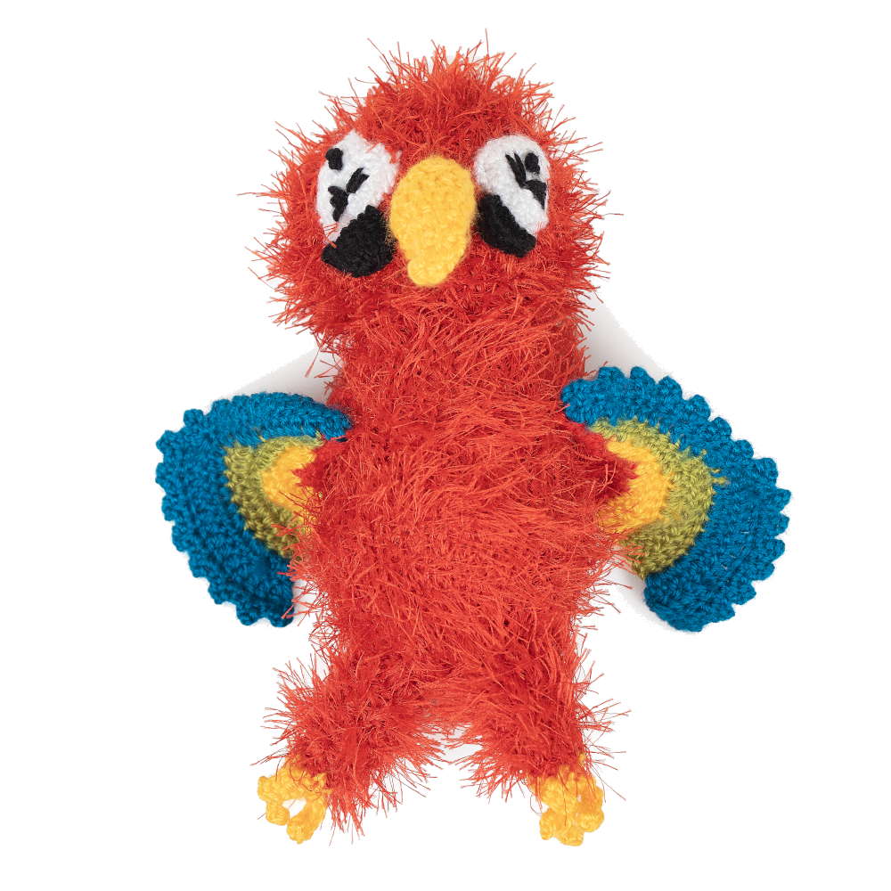 mendota-pet-oomaloo-parrot-handmade-squeaky-dog-toy image 1