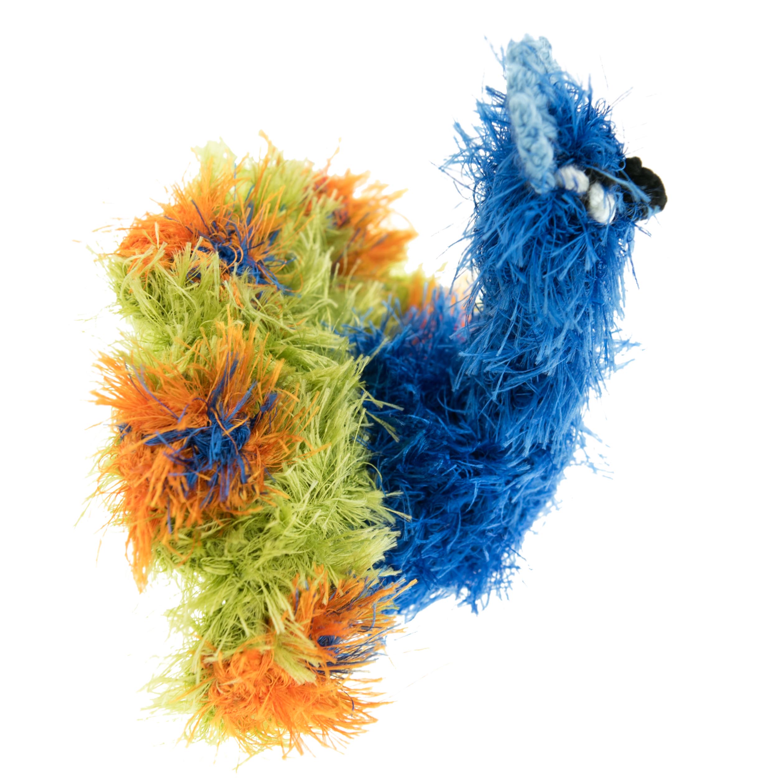 mendota-pet-peacock-handmade-squeaky-dog-toy-small-6-x4-x3 image 1