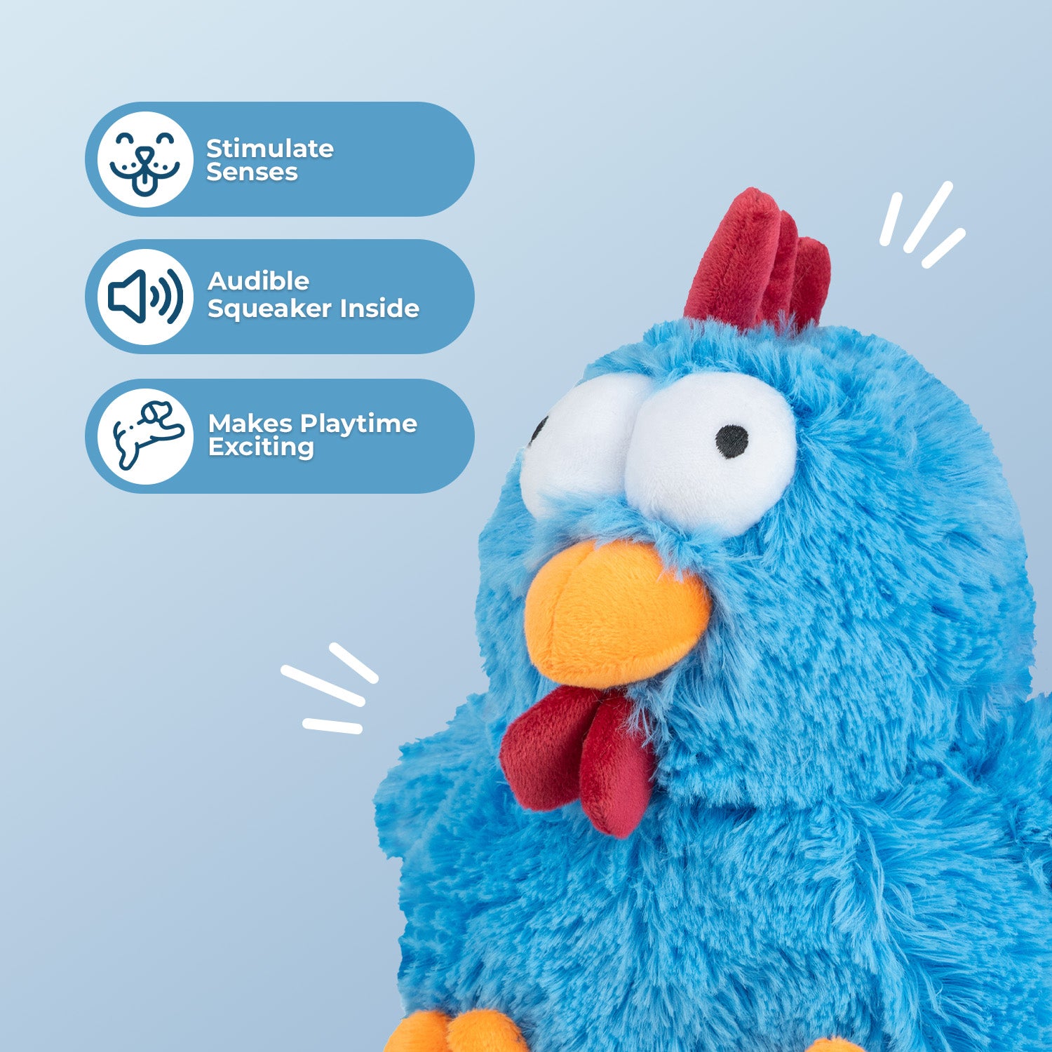 voyager-mrs-cluck-squeaky-plush-dog-toy-soft-chicken-plush-with-squeaker image 3