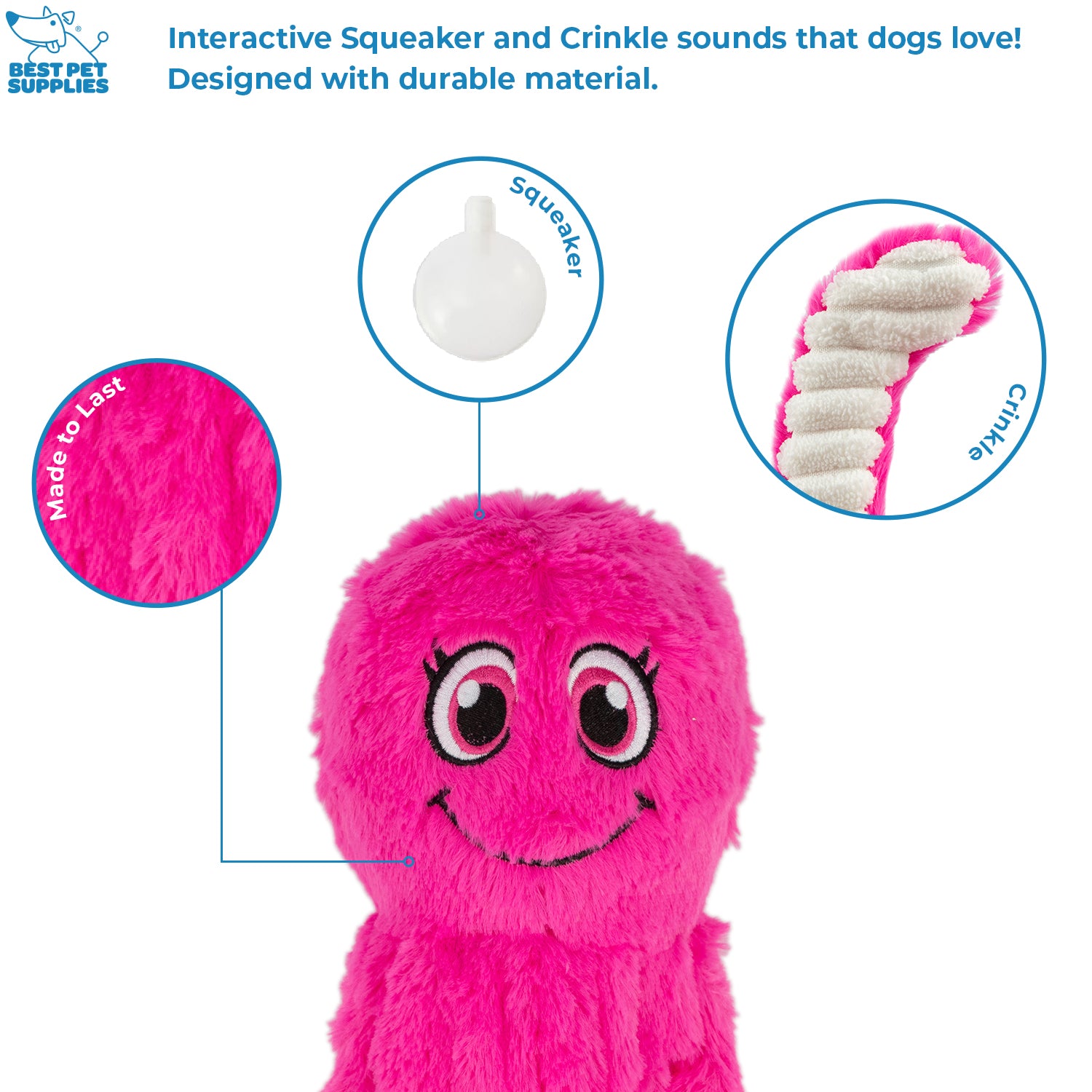 voyager-octomutant-squeaky-plush-dog-toy-set-3-pack-no-stuffing-crinkle-and-sque image 3