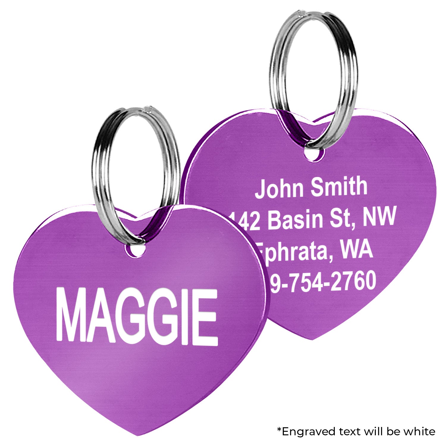 gotags-personalized-heart-pet-id-tag-stainless-steel-double-sided-engraving image 6