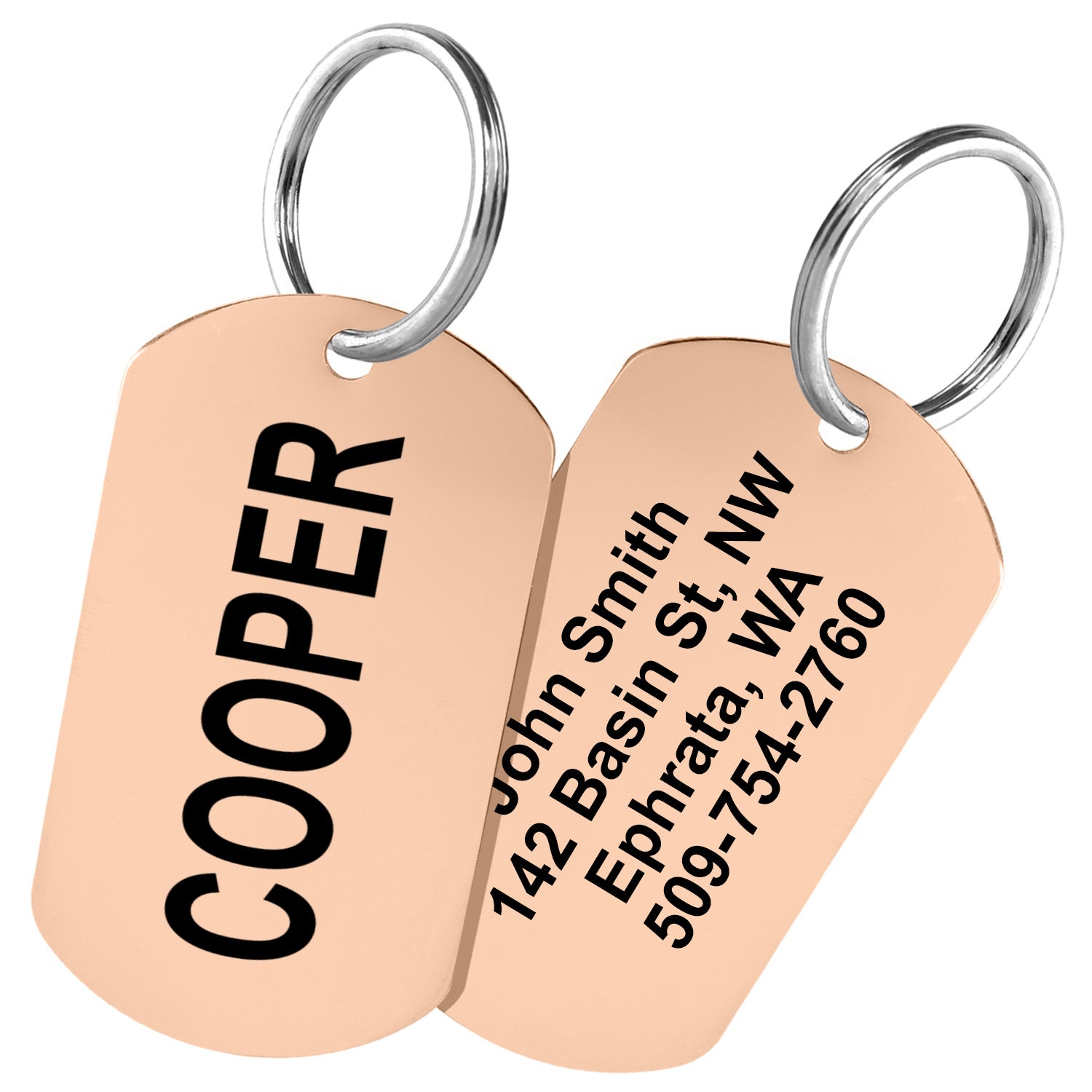 gotags-rectangle-pet-id-tag-stainless-steel-personalized-double-sided-engraving image 7