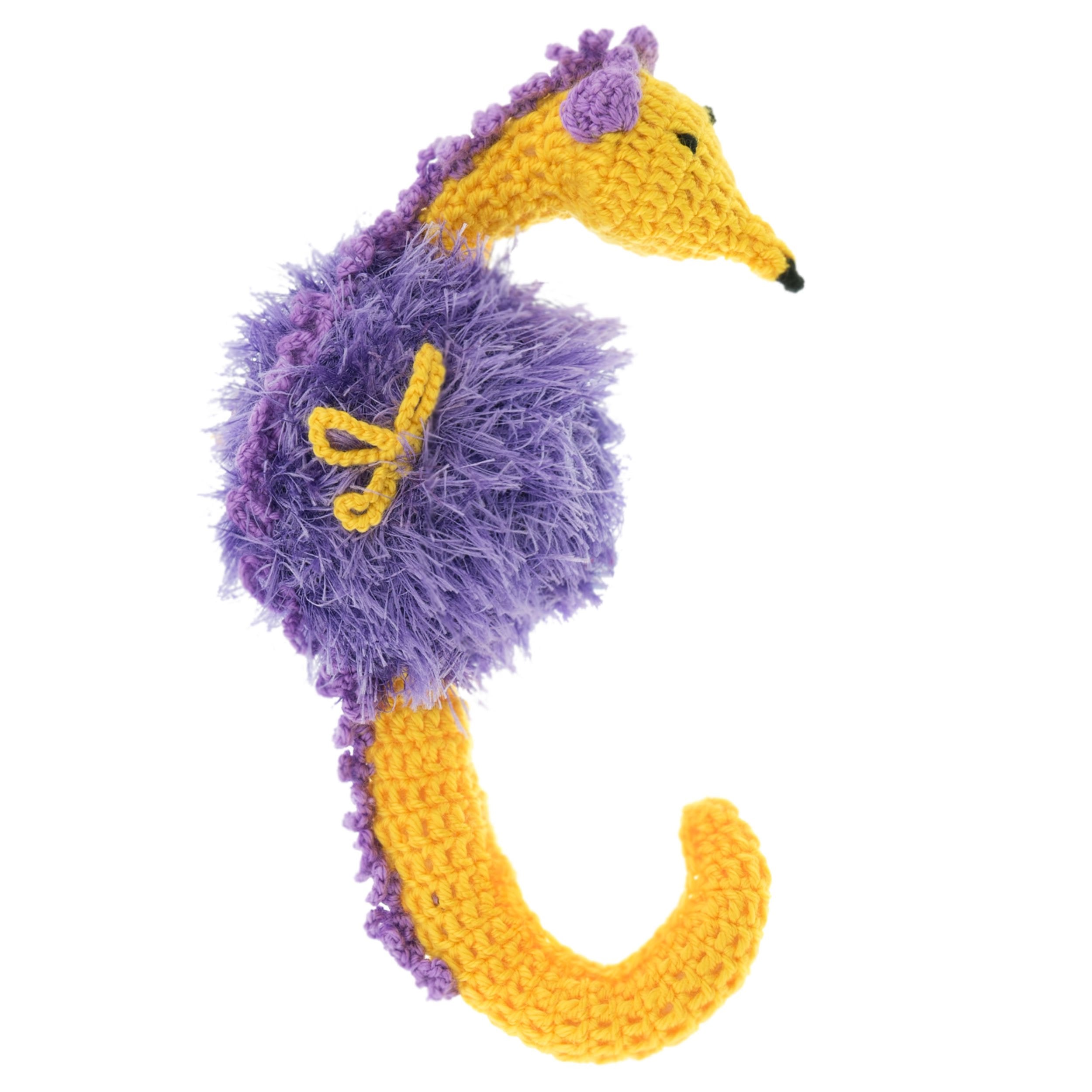 mendota-pet-oomaloo-seahorse-handmade-squeaky-dog-toy image 1