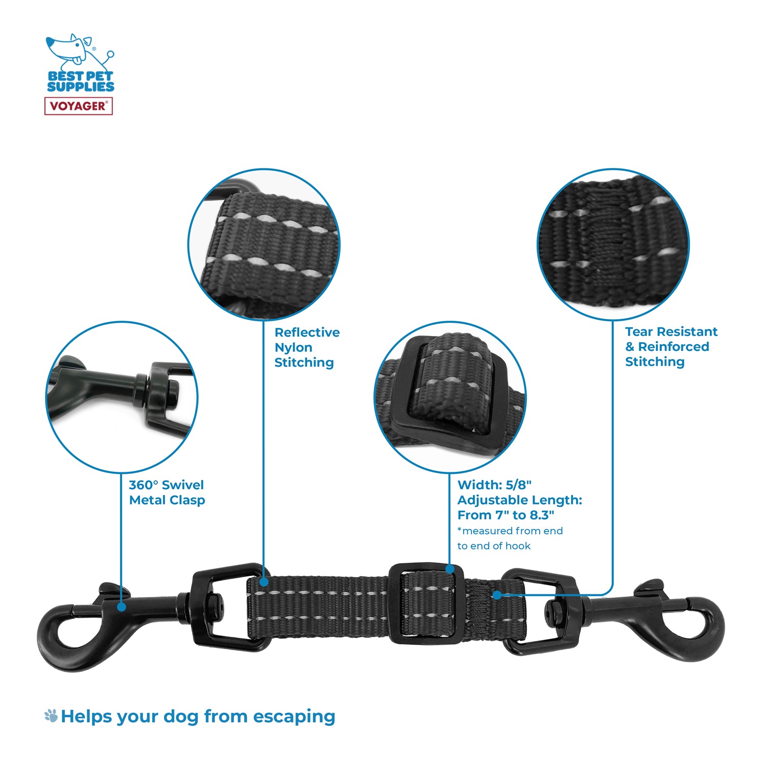 voyager-dual-clasp-safety-clip-for-collar-harness image 3