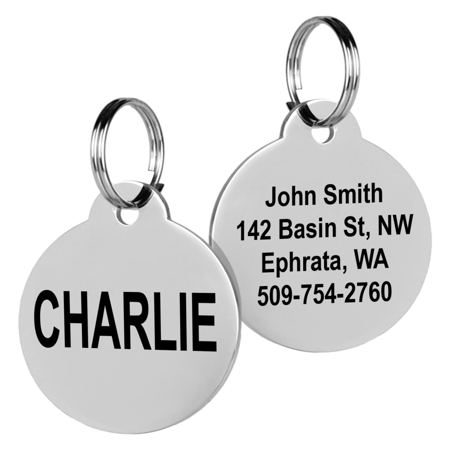 gotags-round-pet-id-tag-durable-stainless-steel-custom-engraved-on-both-sides-2- image 1